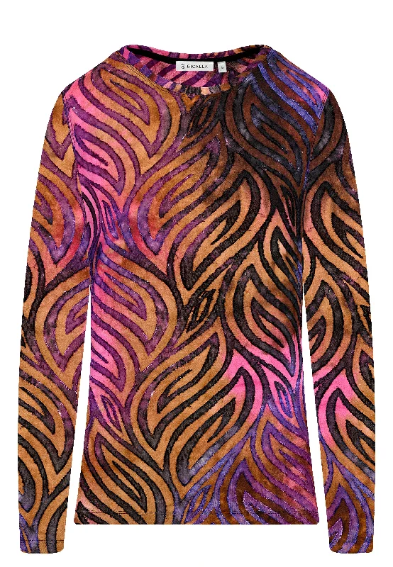 Exclusive Offers Tie Dye Animal Print Top