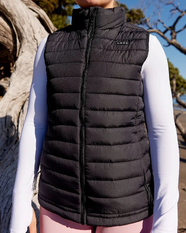 Weekend Bargains to Sizzle All Day Puffer Vest - Black