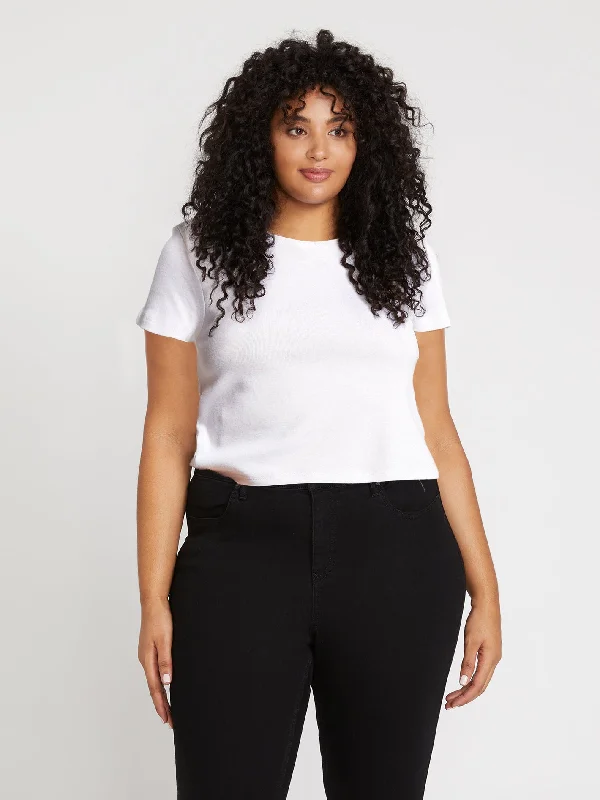 Price Slash One of Each Baby Tee Plus Size - White