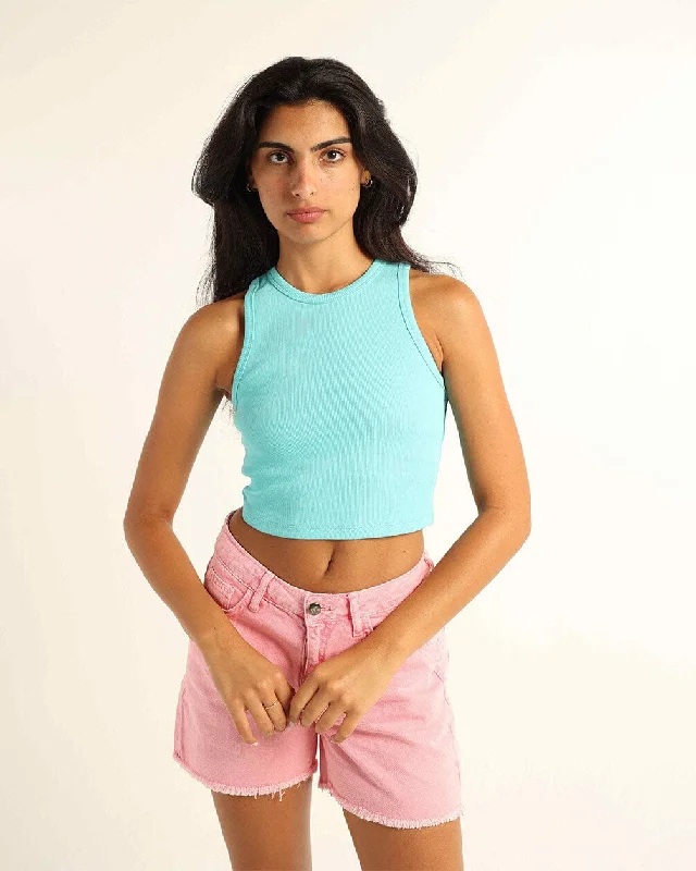 Savings Galore Turquoise Tank Top