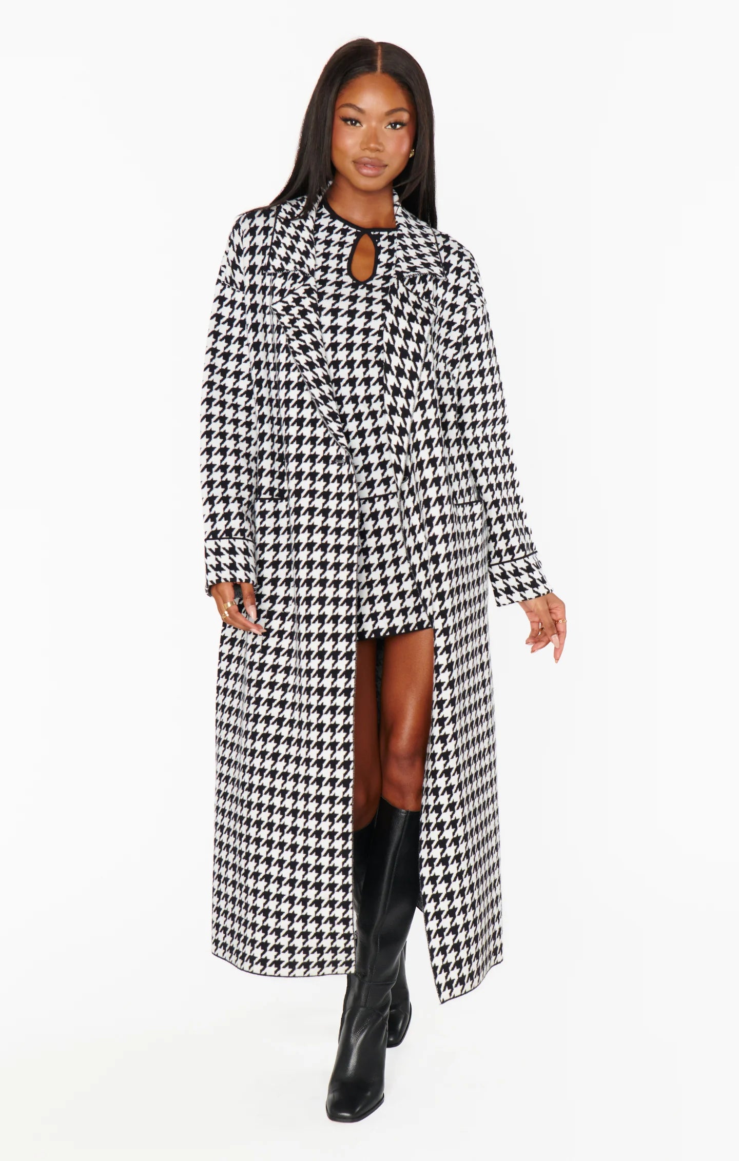Overstock Houndstooth Shasta Jacket