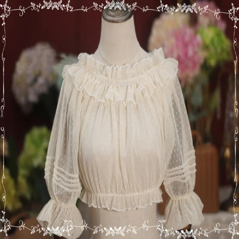 Fantastic Deals (BuyForMe) Tiny Garden~ Sweet Dots Retro Lolita Summer Blouse
