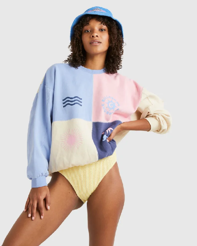 Weekend Deal Billabong Later Days Kendall Crew Sweatshirt-Dusty Rose