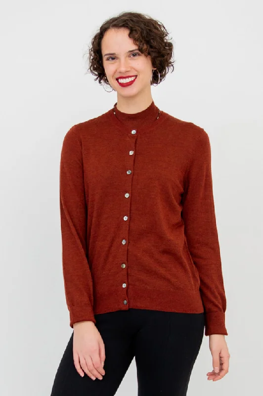 Weekend Offers That Shine Kitten Cardigan, Bronze, Merino Wool