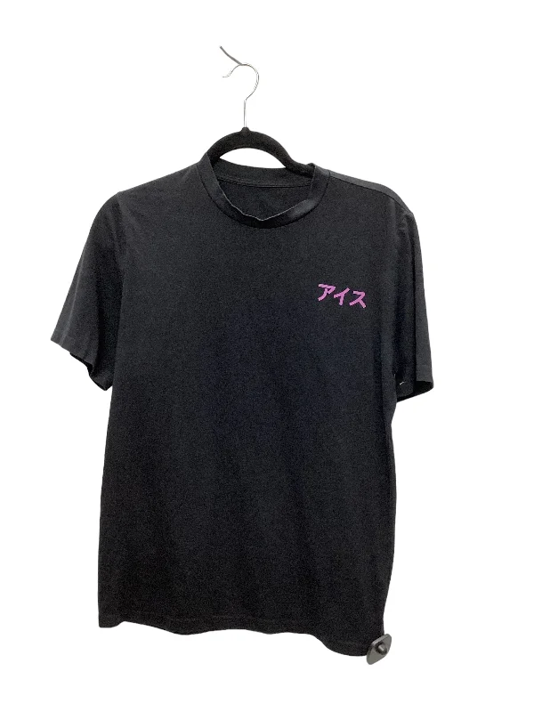 Big Deal Black Top Short Sleeve Basic Clothes Mentor, Size S