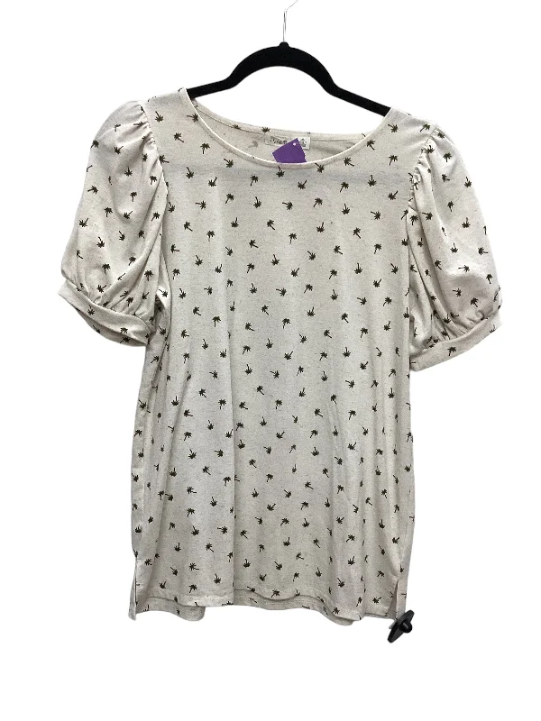Don't Miss Cream Top Short Sleeve 89th And Madison, Size M