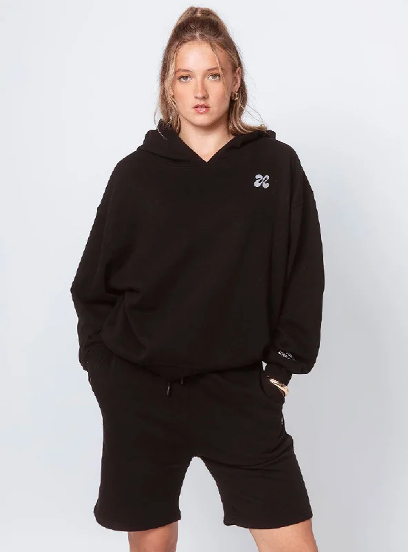 Members Only Adults Choreographer Logo Freestyle Oversized Hoodie Black