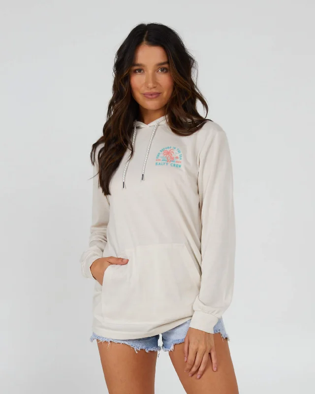 Weekend Deals That Sizzle Good Times Hooded Tech Tee - Vintage White