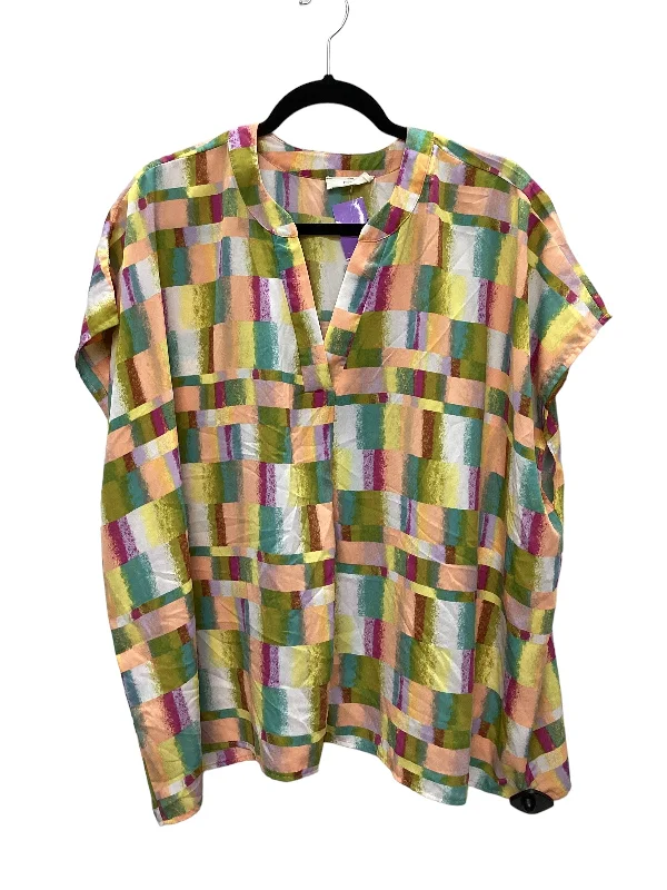 Weekend Discounts to Relish Multi-colored Top Short Sleeve Entro, Size M