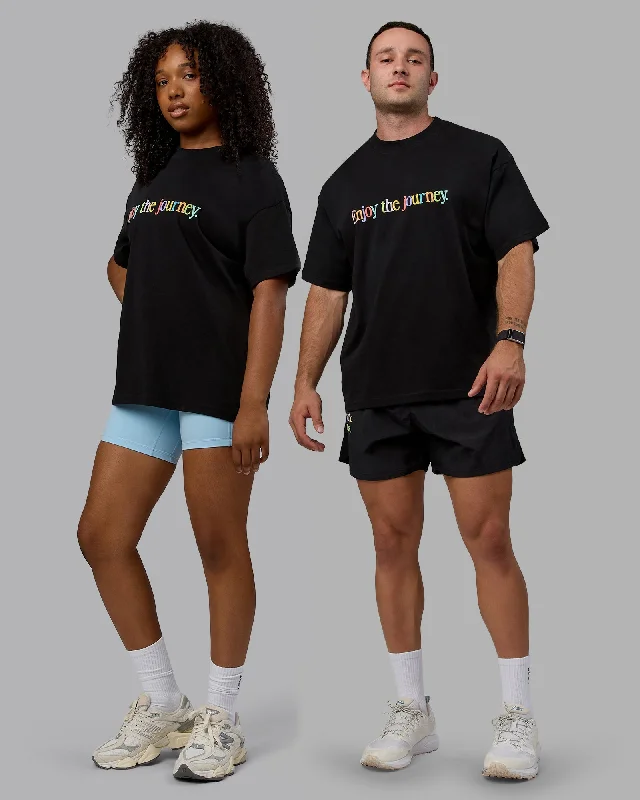 Super Sale Unisex Enjoy The Journey Heavyweight Tee Oversize - Black-Multi