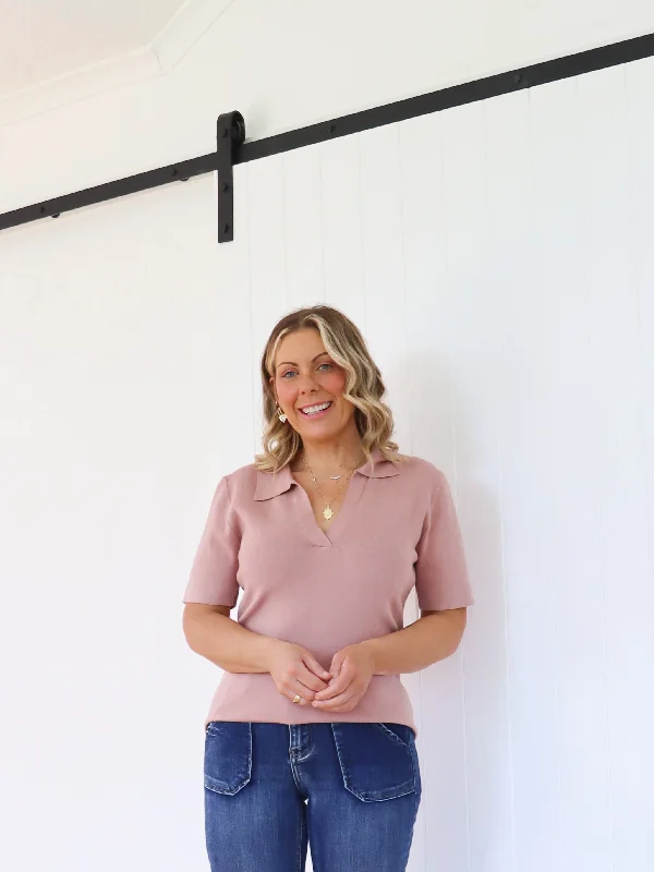 Special Buy Chiara Knit Top - Dusty Pink