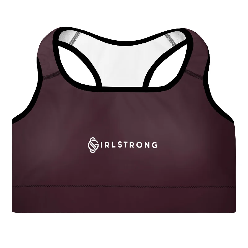 Don't Miss ELEVATED ESSENTIALS, GS LOGO THE PERFECT PADDED SPORTS BRA CABERNET