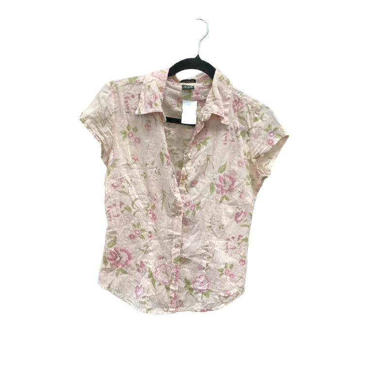 Stock Clearance Floral Print Top Short Sleeve Cmf, Size M