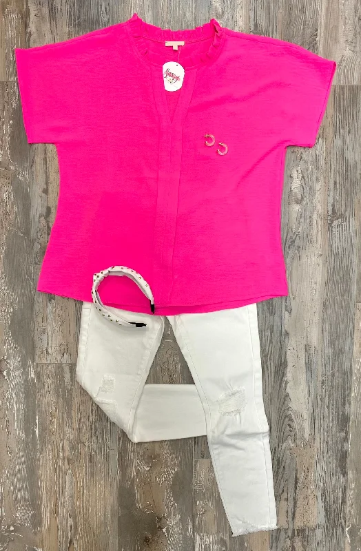 Weekend Deal Holly's Ruffle Detail V-Neck
