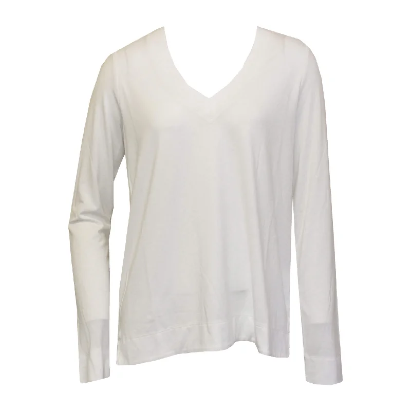 Stock Clearance Tommy Bahama Women's Kauai Jersey Long Sleeve V-Neck T-Shirt - Coconut