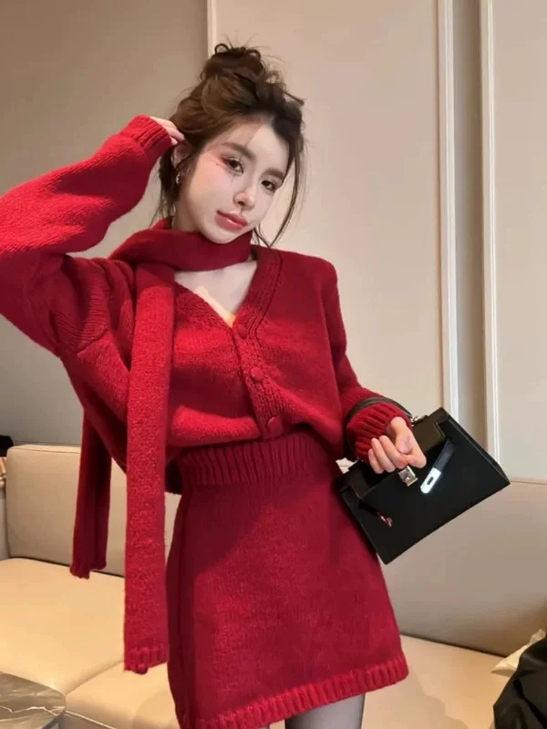 Exclusive Offers Sara Luxe Winter Coord Set with Scarf