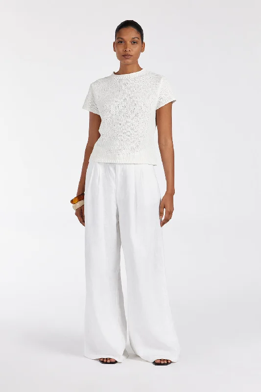 Shop and Save LEO OFF WHITE KNIT TOP