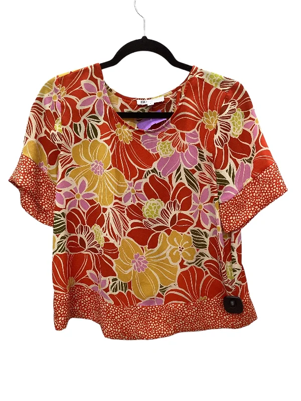 Buy Today Floral Print Top Short Sleeve Dr2, Size M