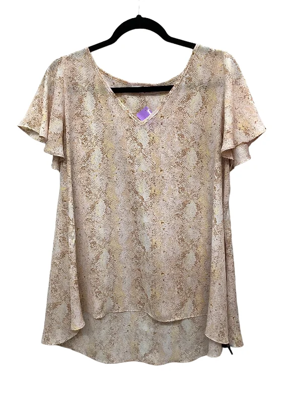 Value Deals Snakeskin Print Top Short Sleeve Buddy Love, Size M