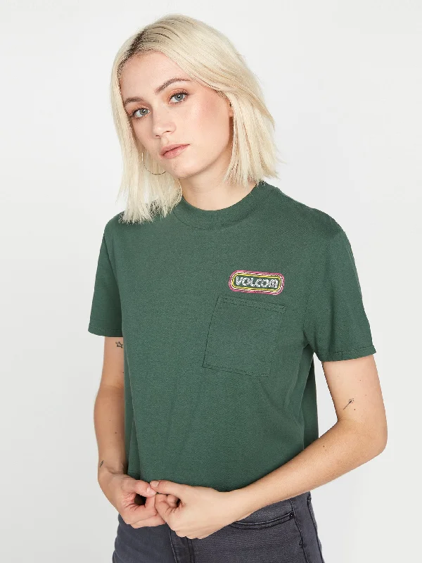 Overstock Clearance Pocket Dial Short Sleeve Tee - Dark Pine