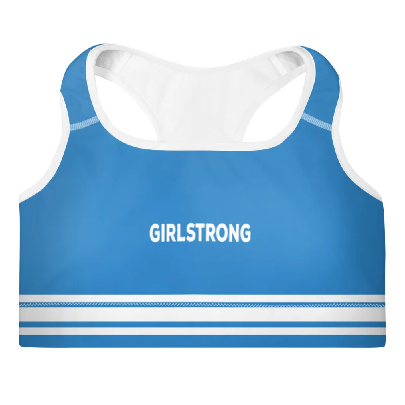 Reduced Rates ELEVATED ESSENTIALS, THE PERFECT PADDED SPORTS BRA BLUE