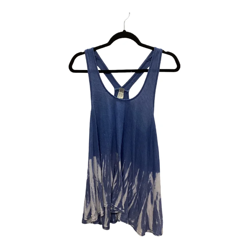 Don't Wait Blue & White Top Sleeveless We The Free, Size S