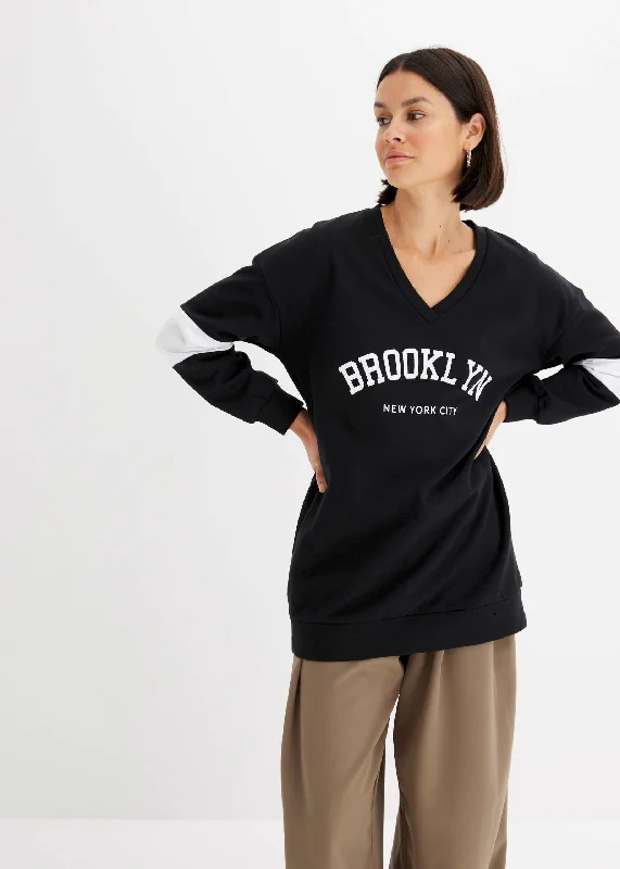 Super Bargain Brooklyn Pullover - Off White & Black